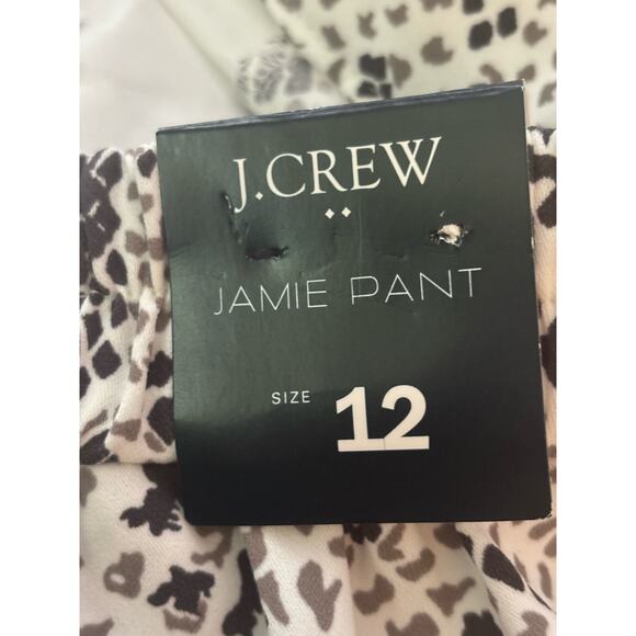 J. Crew Jamie Pant Womans 12 Pull on Reptile Print Flat Front Comfort Contempory - Picture 8 of 11